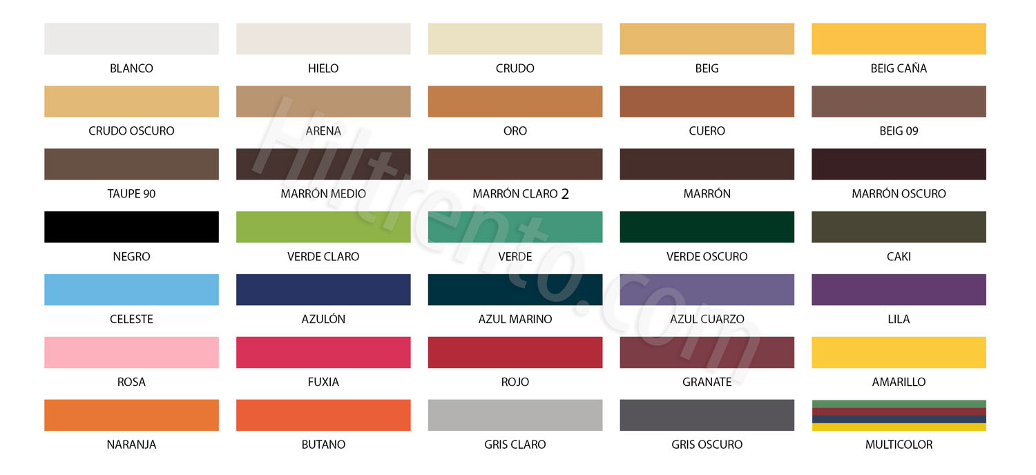 carta de colores hilo encerado color scheme