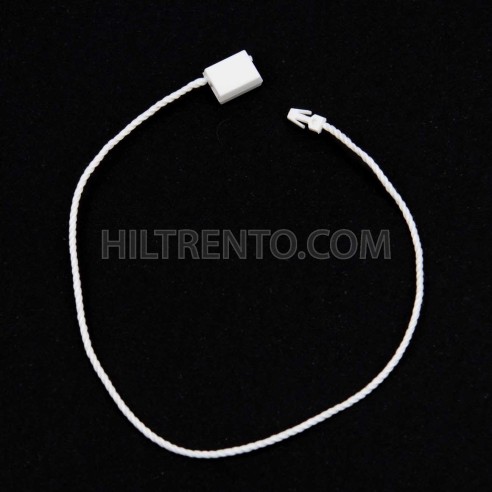 Marchamo reciclado plano blanco, hilo etiquetar...