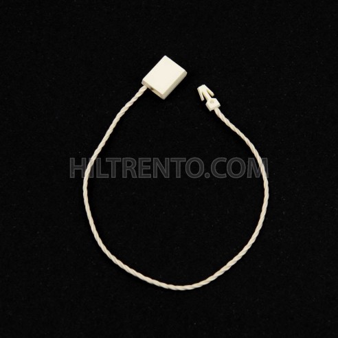 Marchamo reciclado plano crema, hilo etiquetar...