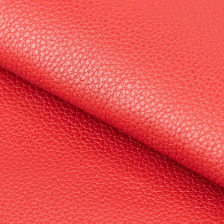 Piel cuero vacuno grabado en relieve, color rojo, grosor 1,4 - 1,6 mm
