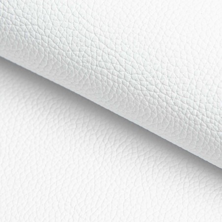 Piel cuero vacuno grabado en relieve, color blanco, grosor 1,4 - 1,6 mm