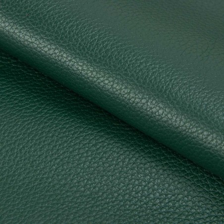 Piel cuero vacuno grabado en relieve, color verde botella, grosor 1,4 - 1,6 mm