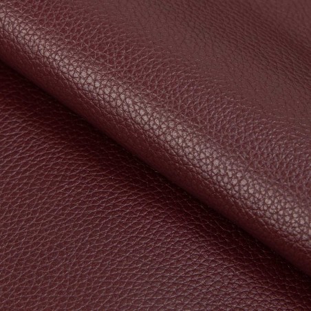 Piel cuero vacuno grabado en relieve, color burdeos, grosor 1,4 - 1,6 mm