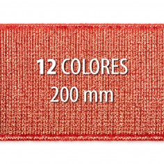 Elástico metalizado 200mm - Rollo 25 metros
