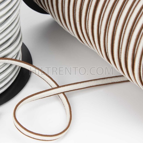 Cordón elástico dos colores TR6, 6 mm - Rollo...