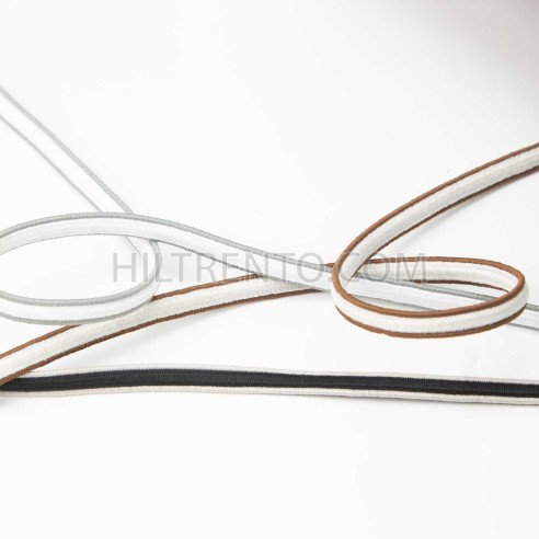 Cordón elástico dos colores TR6, 6 mm - Rollo...