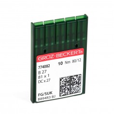 Aguja Groz-Beckert B 27 80/12 Punta FG/SUK, para...