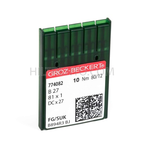 Aguja Groz-Beckert B 27 80/12 Punta FG/SUK,...