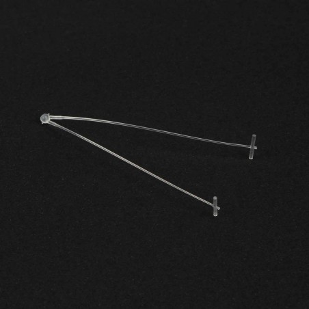 Navete polipropileno doble V loop 65 mm, estándar, transparente, Splendid - Caja 5000 uds