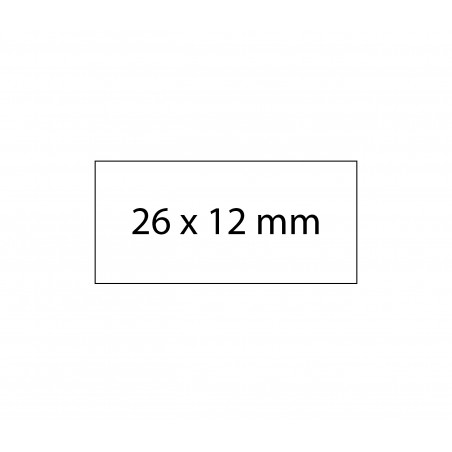 Etiquetas 26x12 blancas rectangulares permanente - Caja 40 rollos