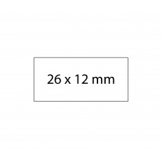 Etiquetas 26x12 blancas rectangulares permanente - Rollo...
