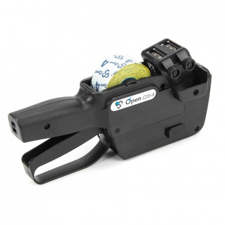 Etiquetadora manual OPEN C20-A, 2 líneas alfanumérica, 10 letras + números, 26x16mm