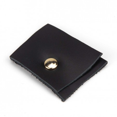 Remache Ø9 mm Hierro Dorado, doble tapa calotado, para cuero