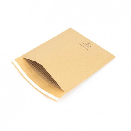 Sobres de envío rígidos 220x265 mm, 100% cartón ondulado reciclado , acolchados - Caja 150 uds