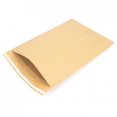 Sobres de envío rígidos 270x360 mm, 100% cartón ondulado reciclado, acolchados - Caja 75 uds