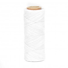 Hilo encerado nylon 1,0 mm - Color Blanco 001 - Bobina 100 mts