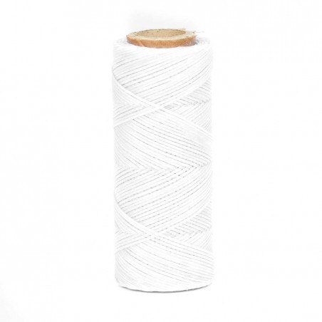 Hilo encerado nylon 1,0 mm - Color Blanco 001 - Bobina 100 mts