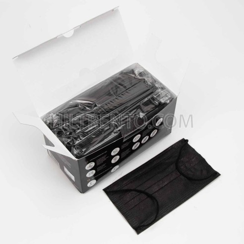 Pack 40 mascarillas Negras quirúrgicas...