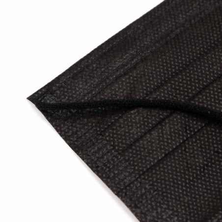 Pack 40 mascarillas Negras quirúrgicas sanitarias IIR