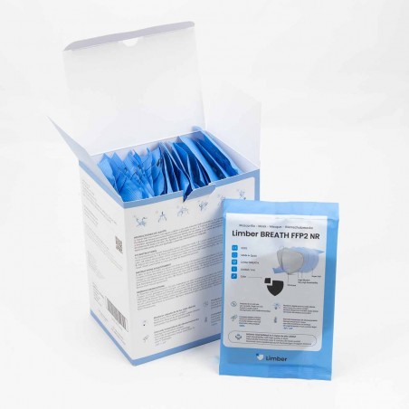 Caja 25 Mascarillas Limber FFP2 NR EN149:2001+A1:2009 certificado CE, Negra