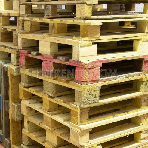 Palet europeo 120 x 80 cm, de madera, Usado