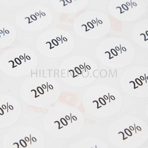 400 Etiquetas adhesivas circulares 20%...