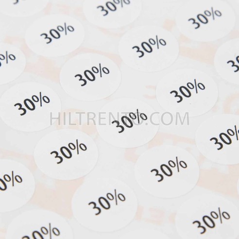 400 Etiquetas adhesivas circulares 30%...