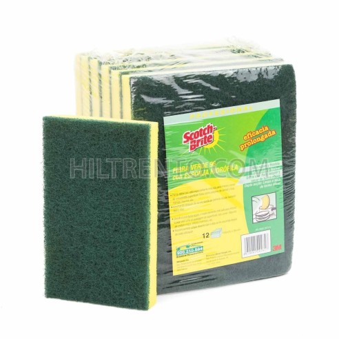 Estropajo verde con esponja grande 158 x 95 mm,...