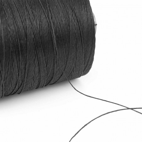 Hilo de lino negro trencilo 4 cabos, especial para coser - Bobina 450 g