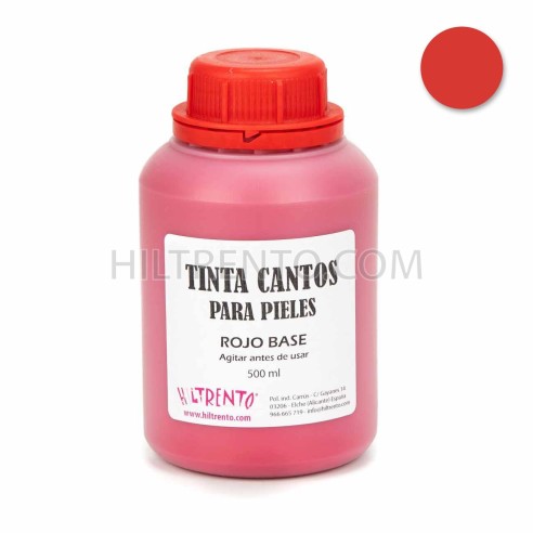 Tinte rojo base para pintar bordes de cuero y...