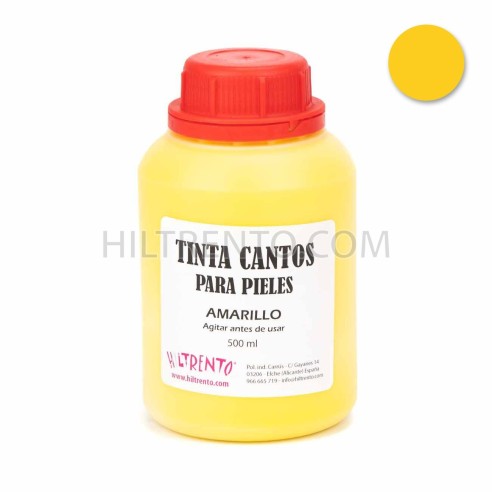 Tinte amarillo para pintar bordes de cuero y...