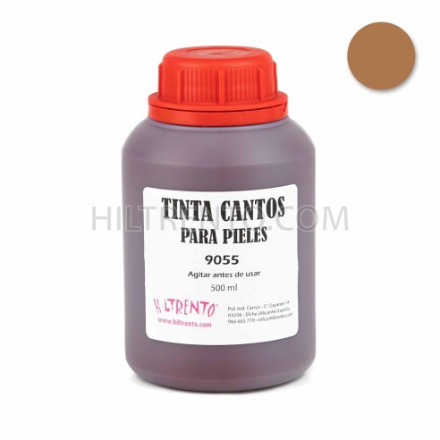 Tinte caoba 9055 para pintar bordes de cuero y piel, tinta cantos - 500 ml
