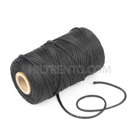 Trencilla negra de poliéster 1.8 mm, artesanía,...