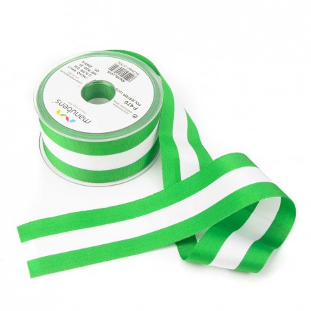 Cinta bandera de Andalucía / Betis 100% poliéster, Manubens P470 - Rollo 25 metros