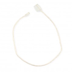 Marchamo biodegradable plano crema transparente, hilo...