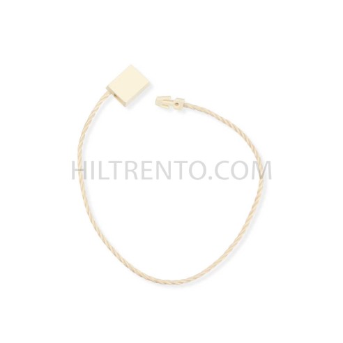 Marchamo reciclado plano crema, hilo etiquetar...