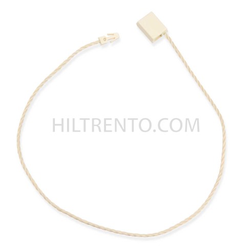 Marchamo reciclado plano crema, hilo etiquetar...