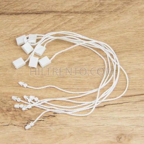 Marchamo reciclado plano blanco, hilo etiquetar...