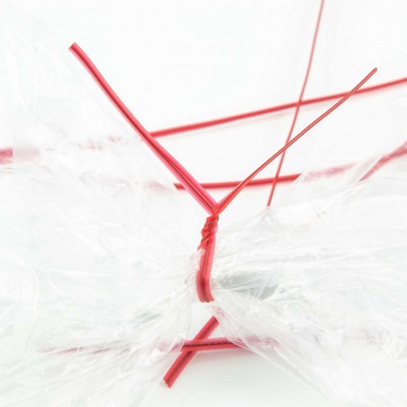 Alambre twist 3 mm 0.58 rojo, plastificado clip nasal nariz mascarillas, para máquinas automáticas - Rollo 1000 metros