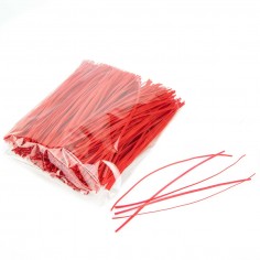 Alambre plastificado 3 mm 0.58 rojo para cerrar bolsas,...