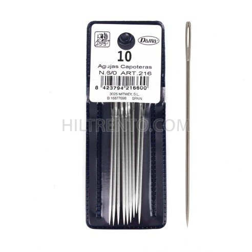 Agujas capoteras Nº6/0 - Pack 10 uds
