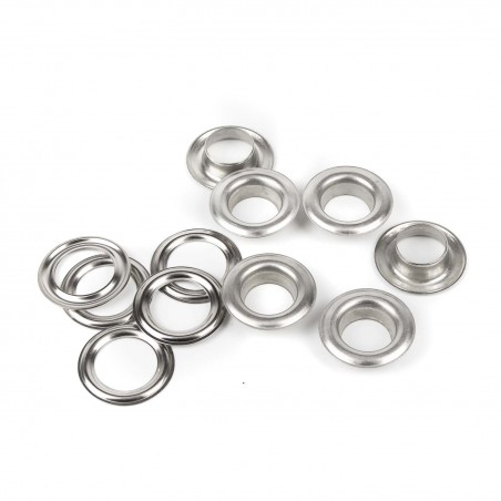 Ollao 18 mm hierro níquel VL-80 + Arandela, ojales para toldos, lonas, fundas, bolsos - Pack 1000 uds + arandela