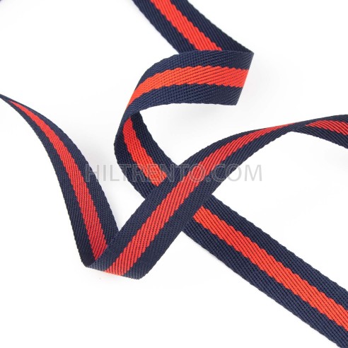 Cinta poliéster trenzada rayas 25 mm...