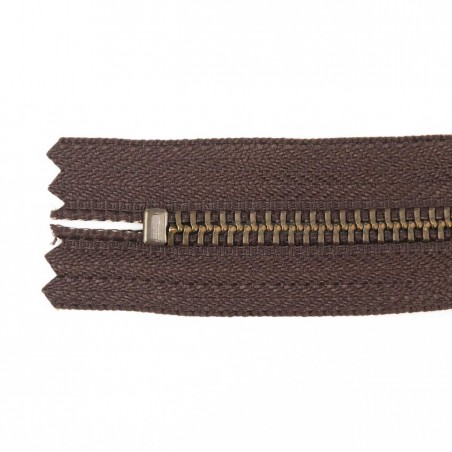 Cremallera YKK metálica malla 5 oro viejo - 12 cm - Pack 100 uds.