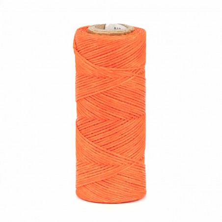Hilo encerado 1 mm nylon (Poliamida 6.6) - Col. naranja fluor - Bobina 100 mts