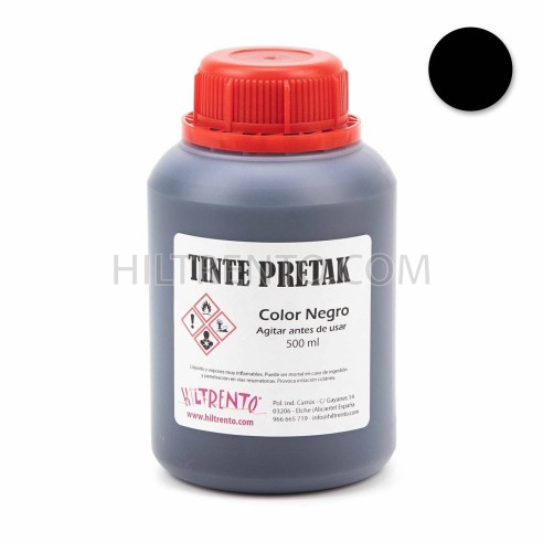 Tinte pretak para piel y cuero negro - 500 ml