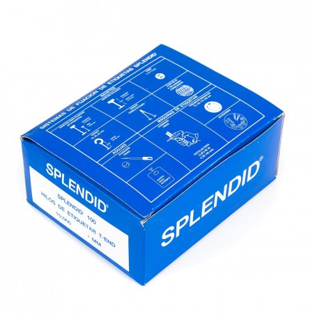 Navete polipropileno etiquetas calcetines 7 mm fino, transparente Splendid - Caja 10.000 uds