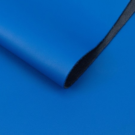 Piel Napa vacuno, color azul royal, grosor 1,2 - 1,4 mm