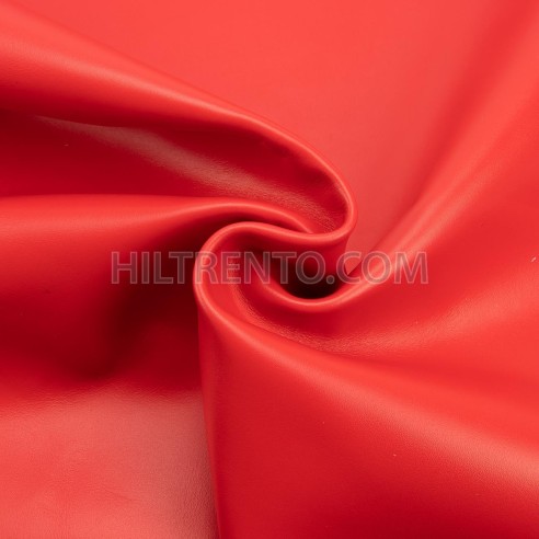 Piel Napa vacuno, color rojo bermellon, grosor...