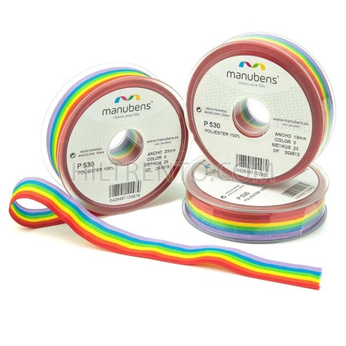 Cinta bandera multicolor, LGTB, LGBT, arcoíris...